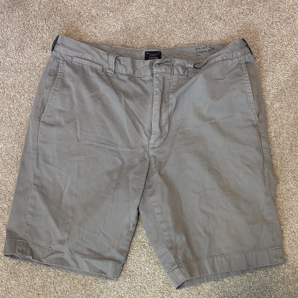 Mens sz 33 J Crew Grey Chino Shorts